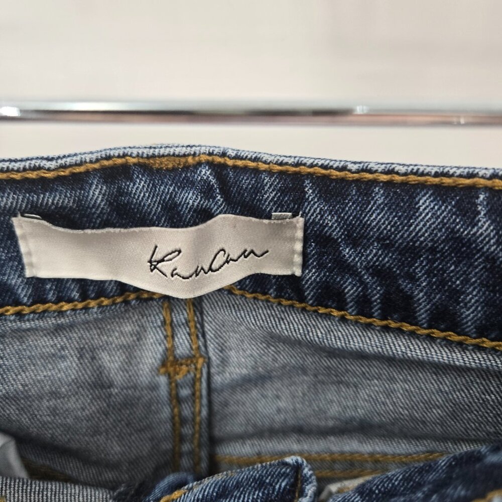 Kancan Blue Sun Moon Painted Distressed Raw Edge Jeans Waist 24 Size 1 - Picture 13 of 15